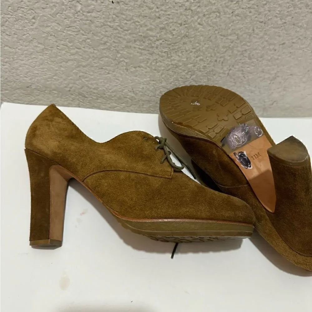 Talbots Brown Suede Oxford Pumps 11M
